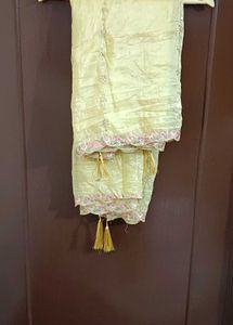 Designer Yellow Embroidered Suit