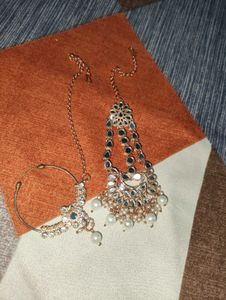 Mirror &amp; Pearl Drop Earrings