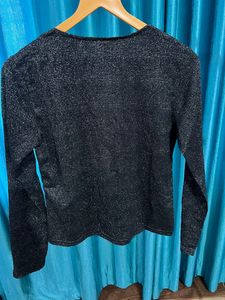 Black Lurex Knit Top