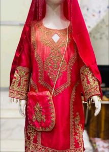 Girls' Ethnic Dress with Bag