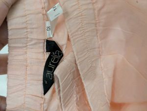 Peach Embroidered Kurti Top