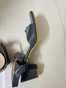 Gray Block Heels, Size 6
