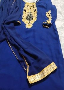 Party Wear Embroidered Suit With Dupatta 💙