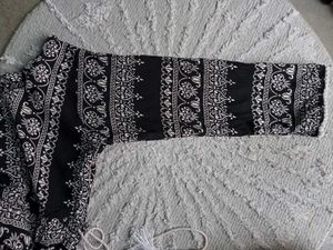 Black &amp; White Patterned Dress