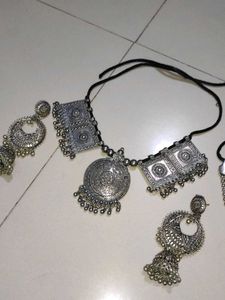Navratri Oxidized Necklace (2 Set)