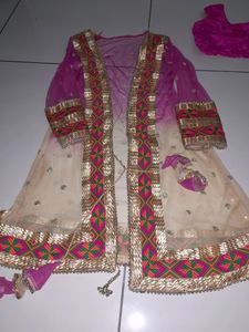 Crop Choli Net Shrug With Sharara