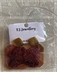 Elegant Mesh Flower Stud Earrings
