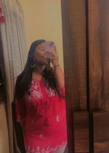 Pink Embroidered Kurta