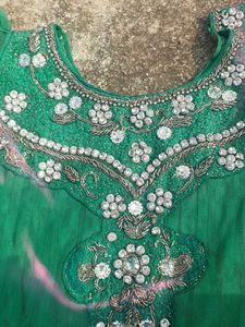 Zardozi Stone Work Anarkali Set Dupaata