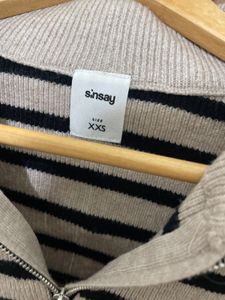 Striped Zip Top Jumper