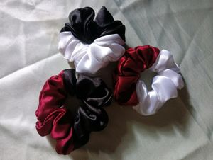 5pcs Dual Tone Scrunchies