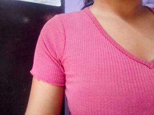 Rose Ribbed Fitted Top