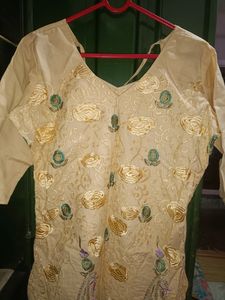 Pure Cotton Embroided Customly Stitched Chudi Set