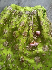 Green Embroidered Lehenga Choli