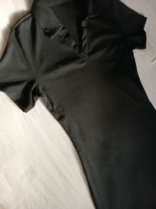 Black Fitted Polo Dress