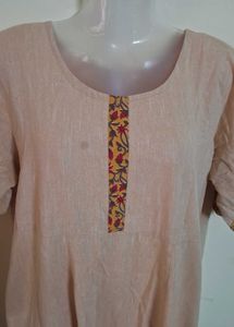 Beige Floral Print Dress