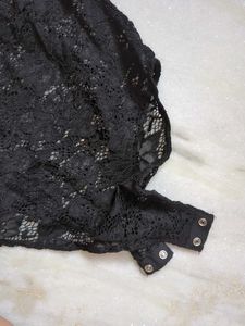 Forever Black Lace Bodysuit