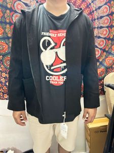 Black Zip-Up Hoodie Jacket