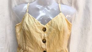 Yellow Button-Front Sundress