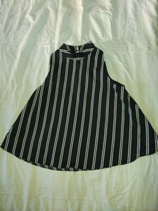 Striped Mock Neck Top