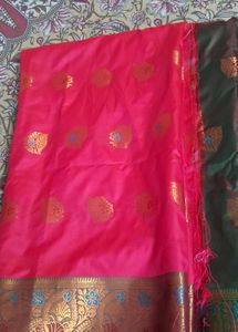 Elegant Pink Silk Saree