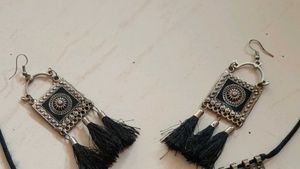 Boho Chic Tassel Necklace &amp; Earring Set