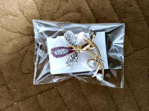 Floral Rhinestone Brooches