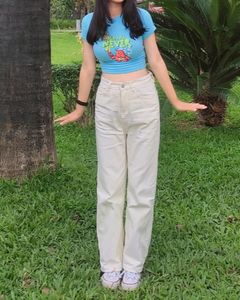 Blue Crop Tee