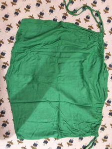Cute Green Crop Oversized Top