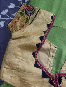 elegant embroidery saree with blouse