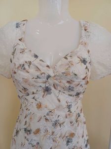 Pinteresty Floral Puffed Sleeve Mini Dress