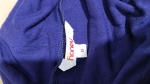 Navy Blue Turtle Neck Top