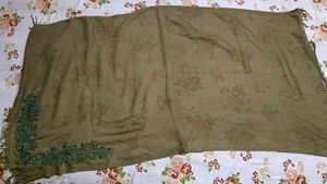 Olive Green Floral Scarf
