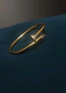 Gold Nail Anti Tarnish Bangle Bracelet