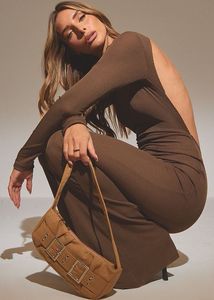 PRETTY LITTLE THINGS Brown JUMPSUIT