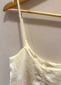 Bershka White Flowy Top