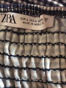 Zara Checks Crop Top