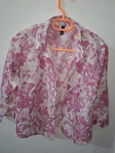 Floral Print Linen Blend Shirt