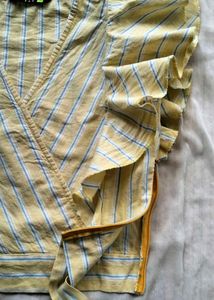 Casual Cap Sleeveless Striped Top