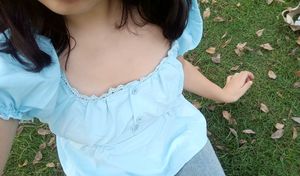 Savana Light Blue Gathered Top