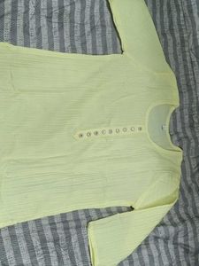 Yellow Button-Down Top