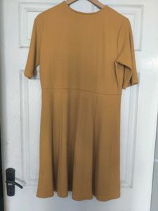 Vero Moda Mustard Yellow Stretchable Dress
