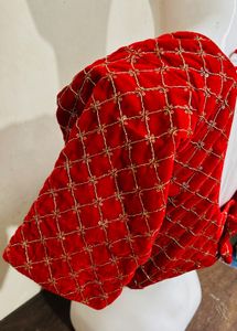 Red Embroidered Blouse