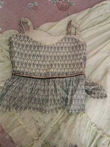 This Is Indo Western Skirt With Upper And Dupatta
