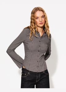 Y2k Vintage Pintresty Black Fitted Shirt