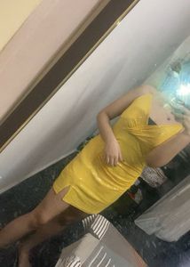 Sparkly Yellow Mini Dress