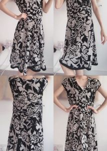 BEAUTIFUL BLACK/WHITEGYPSY STYLE MAXI DRESS