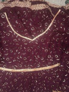 Elegant Maroon Anarkali Kurta Set