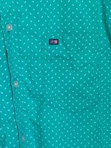 Arrow Sport Sea Green Pure Cotton Casual Shirt