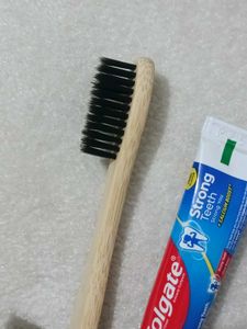 Bamboo Toothbrush &amp; Toothpaste Set